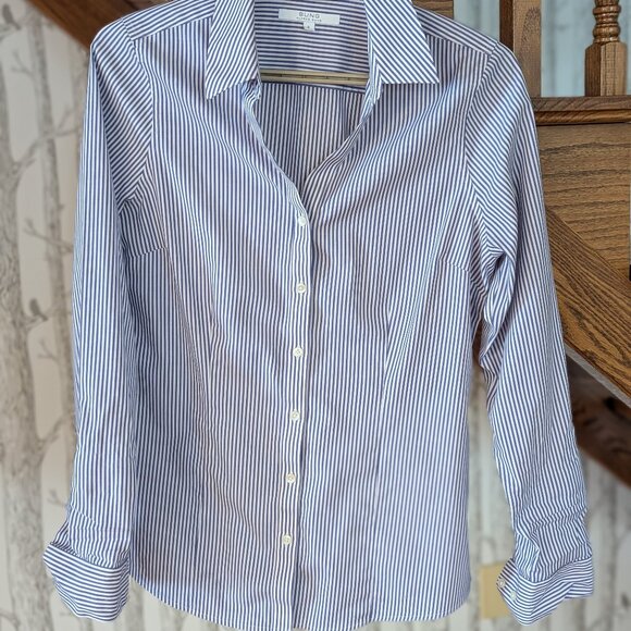 Alfred Sung stripes long sleeve button up - Picture 1 of 4